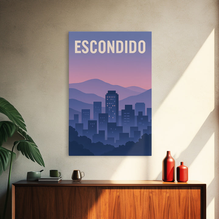 Escondido California Travel Poster, Canvas Print, Vintage Travel Poster Art, Escondido Wall Art, Travel Poster Art, Gift For Travelers