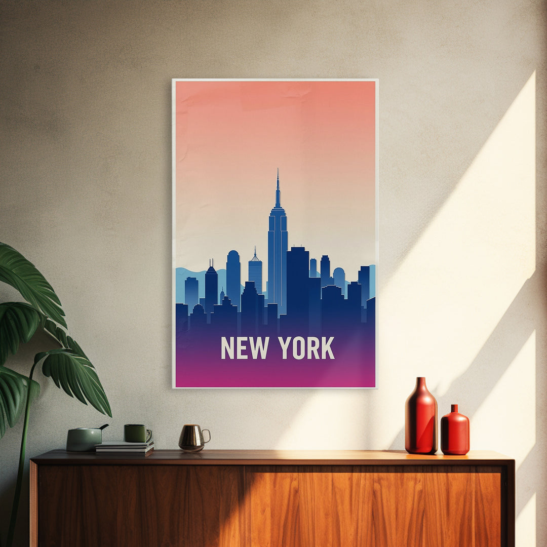 New York Travel Poster, Canvas Print, Classic Travel Poster Art, New York Wall Art, City Art Print, Travel Poster Art, Retro Travel Print
