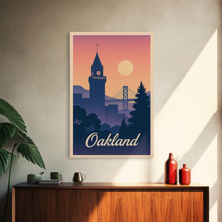 Oakland Travel Poster, Canvas Print, Classic Travel Poster Art, Oakland Poster Print, Travel Poster Set, Retro Travel Print, Retro Poster