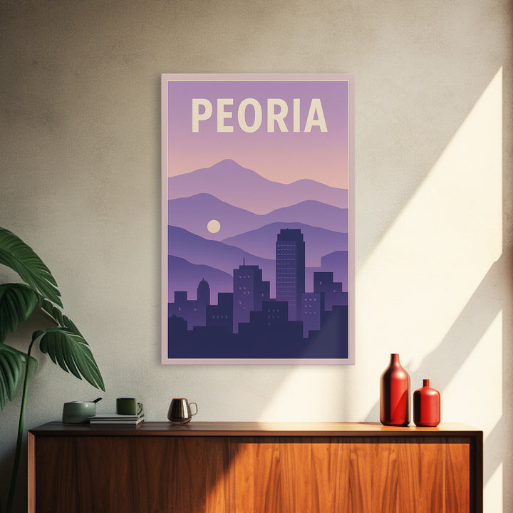 Peoria Arizona Travel Poster, Canvas Print, Vintage Travel Poster Art, Peoria Poster Print, Travel Art Print, Wall Art, Poster Art