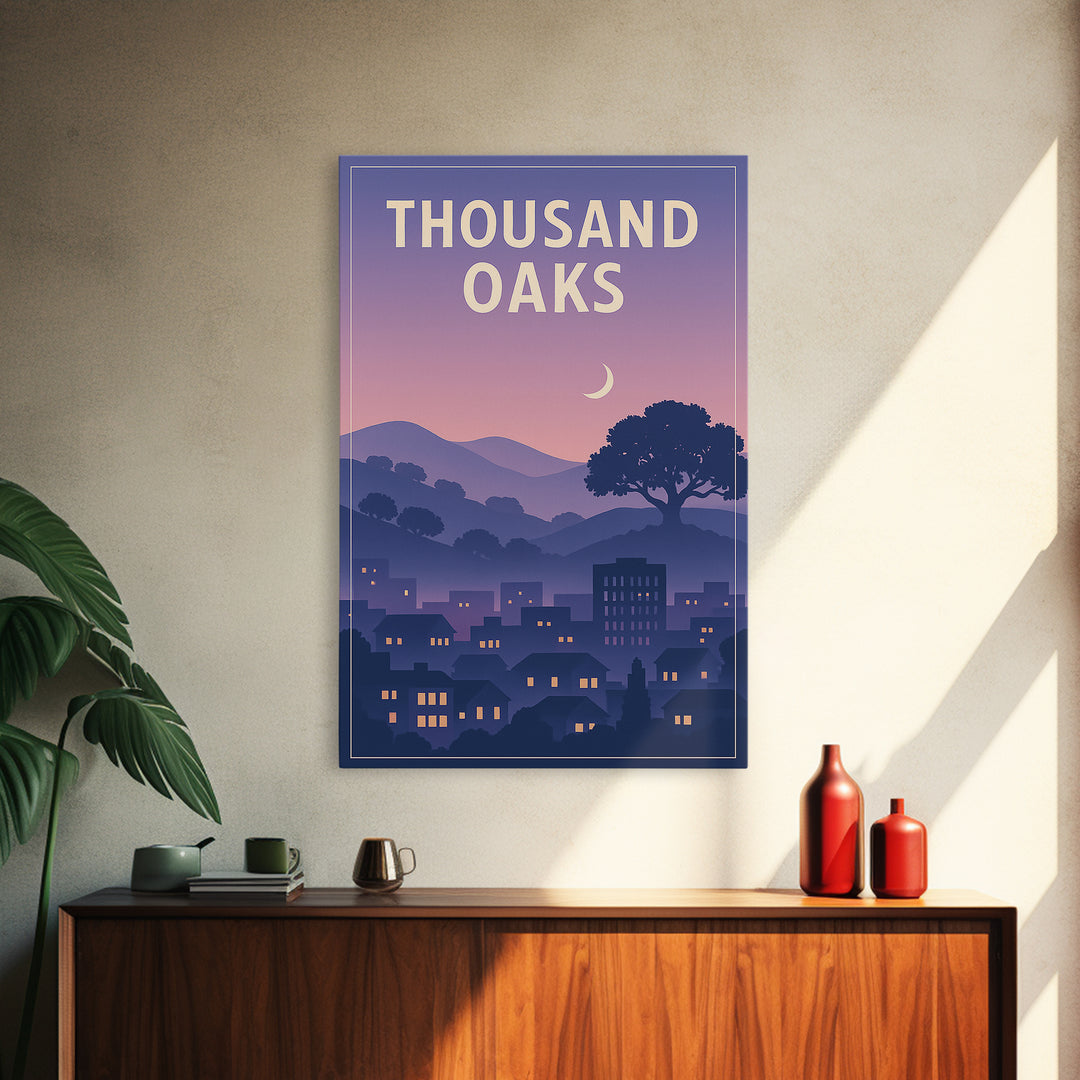 Thousand Oaks California Travel Poster, Canvas Print, Classic Poster Art, Thousand Oaks Wall Art, Gift For Travelers, Travel Poster Set