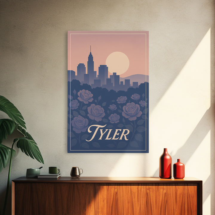 Tyler Travel Poster, Canvas Print, Vintage Travel Poster Art, Tyler Art Print, Gift For Travelers, Retro Travel Print, Travel Poster Set
