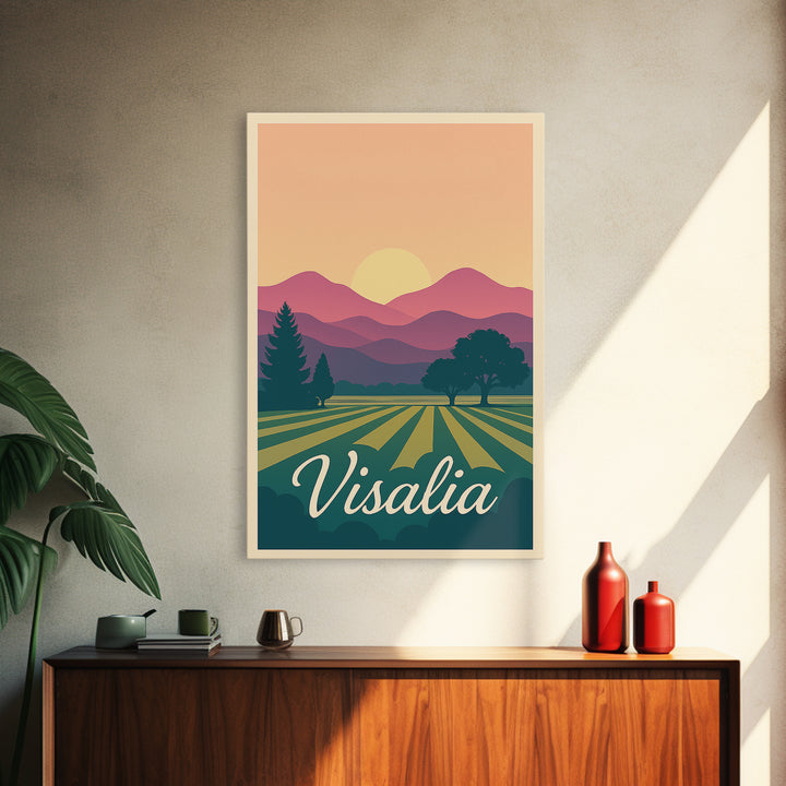 Visalia California Travel Poster, Canvas Print, Vintage Poster Art, Visalia Travel Art, Travel Poster Set, Travel Art Print, Fine Art Print
