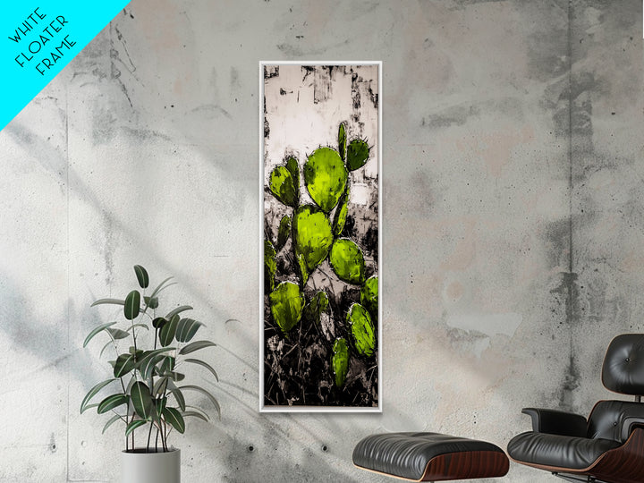 Distressed Canvas Print Cactus art southwest wall art desert landscape painting guest room art warm decor