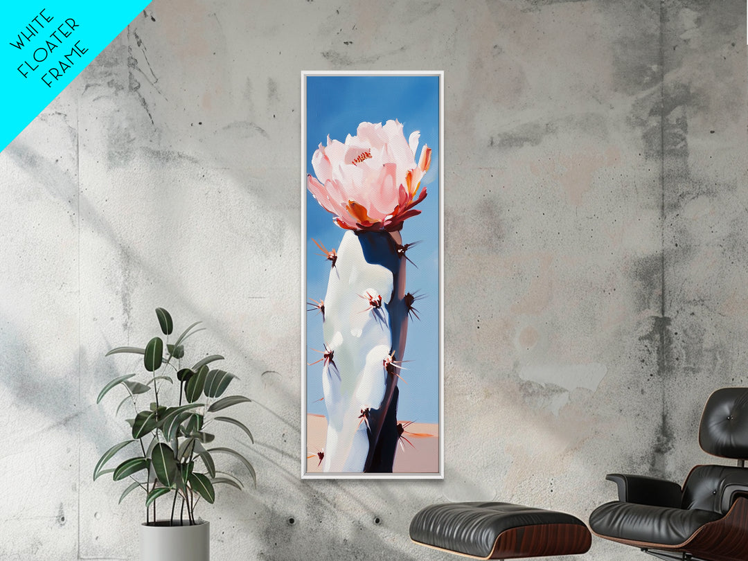 Desert Cactus Framed Canvas Print southwest wall art agave painting moody art gift idea her rustic decor