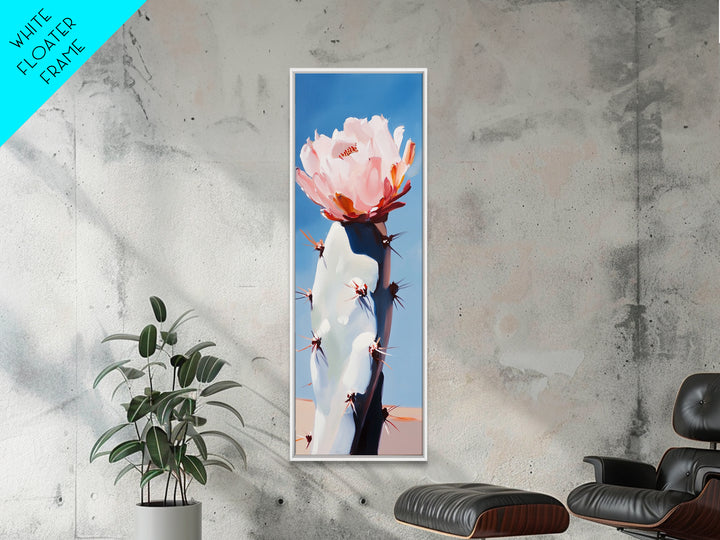 Desert Cactus Framed Canvas Print southwest wall art agave painting moody art gift idea her rustic decor