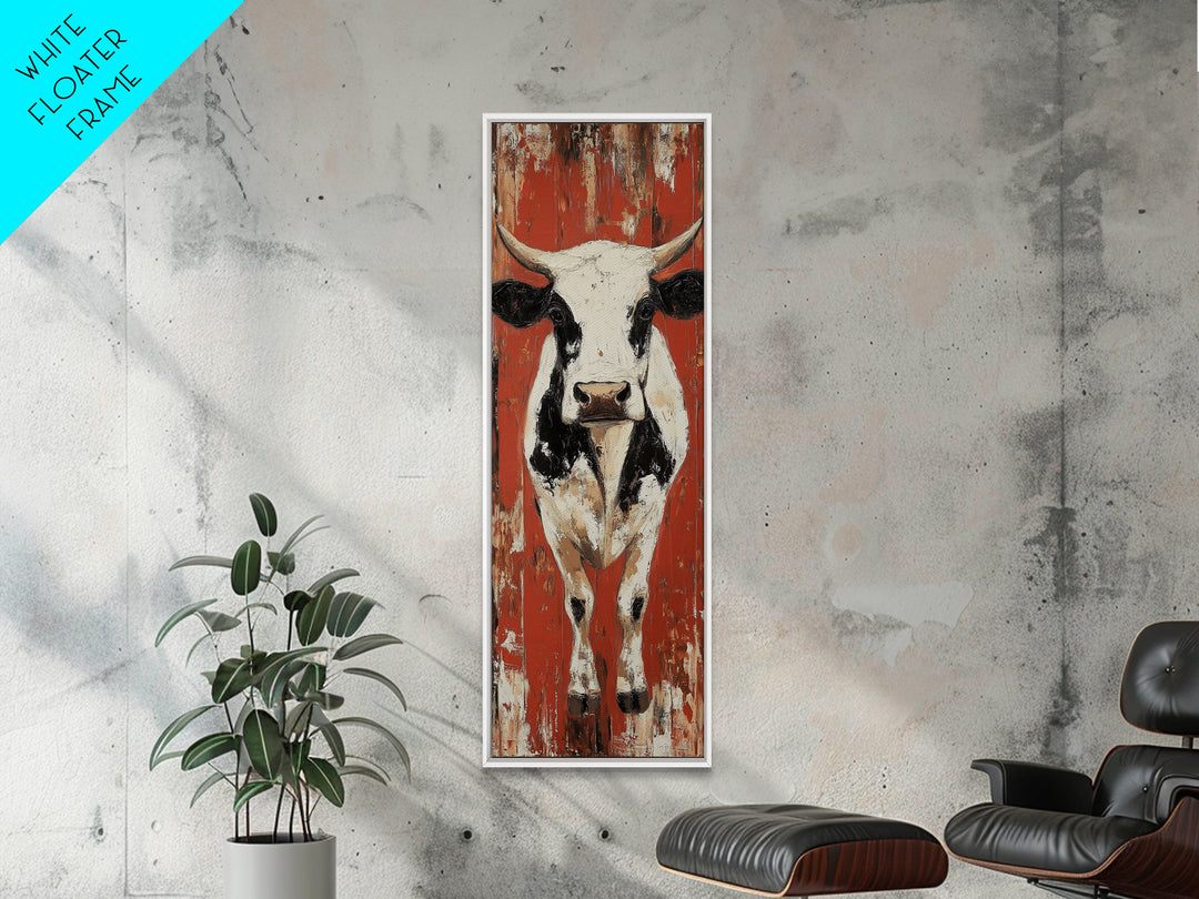 Bold Western Cowboy Framed Canvas Print rustic decor farmhouse art southwest wall art tall narrow art moody art extra wide art