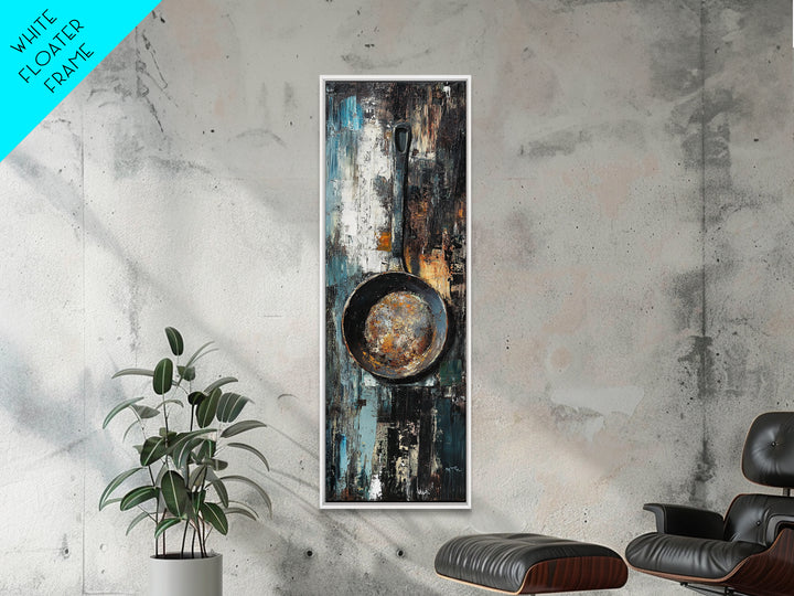 Rustic Frying Pan Art Framed Canvas Print Kitchen Wall Art Food Review Kitchen Art Rustic Decor Moody Art Wabi Sabi Wall Art