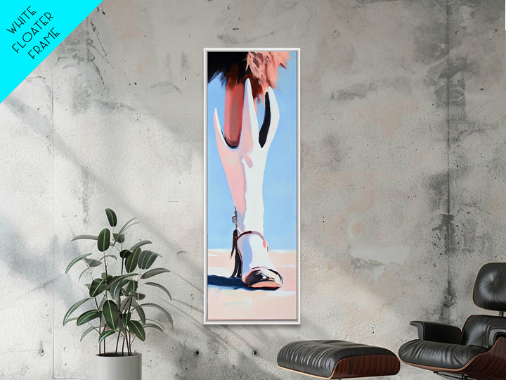 Western Boot Detail Canvas Print black cowgirl painting rustic decor farmhouse art southwest wall art wabi sabi wall art fashion art
