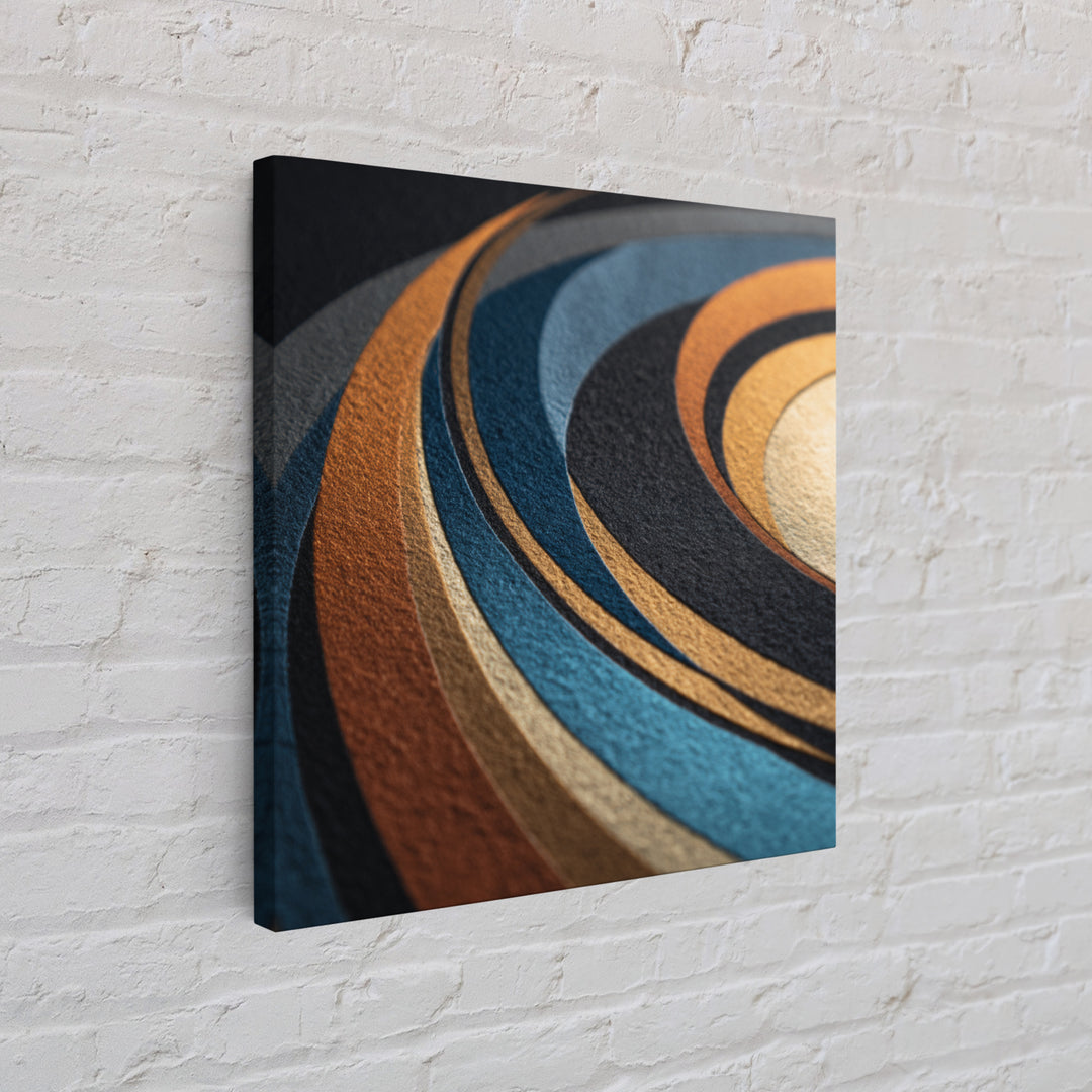 Vinyl Groove Closeup as Circular Abstract Canvas Print, Recording Studio Art, Black and White Art, Studio Decor, Abstract Art, RSA-1x1-14