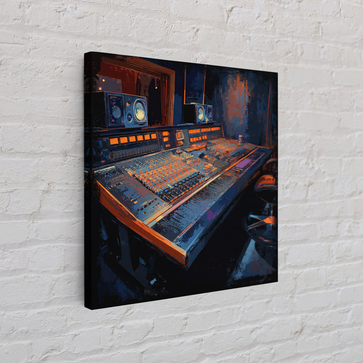 Mixing Console Faders Canvas Print, Recording Studio Art, Music Studio, Studio Decor, Oil Painting, Analog, Modern Decor, RSA-1x1-30