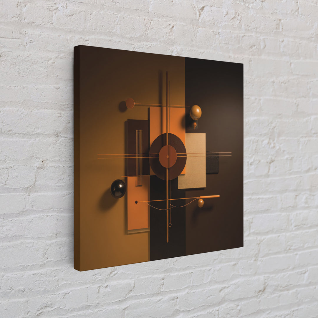 Conductor Baton and Sheet Shapes Without Text Framed Canvas Print, Recording Studio Art, Music Decor, Studio Decor, Analog, RSA-1x1-42