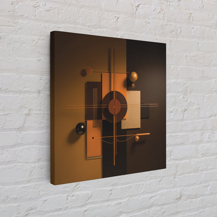 Conductor Baton and Sheet Shapes Without Text Framed Canvas Print, Recording Studio Art, Music Decor, Studio Decor, Analog, RSA-1x1-42