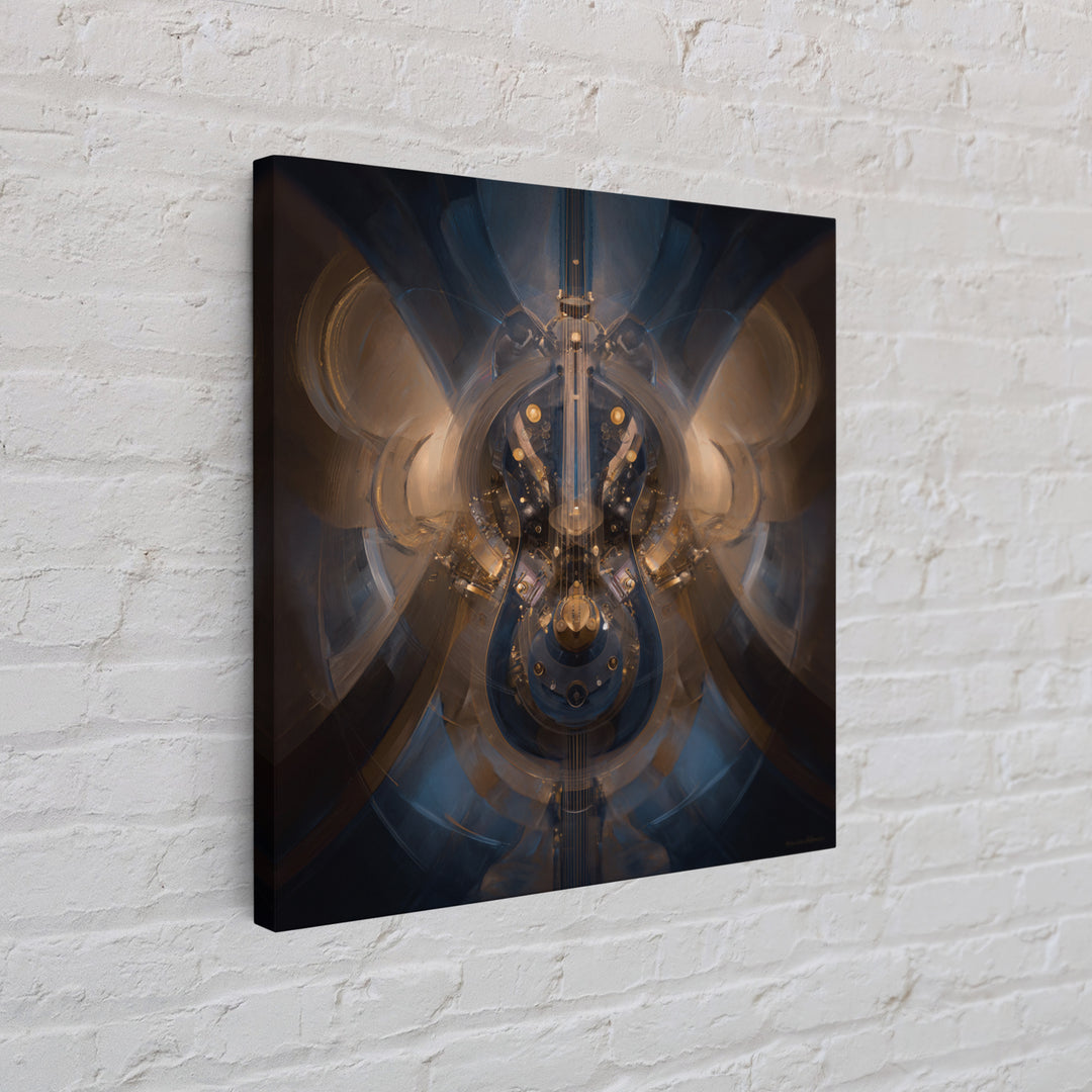 Album Cover Abstract Without Readable Text Framed Canvas Print, Recording Studio Art, Dtf Print, Studio Decor, Fine Art, Analog, RSA-1x1-46