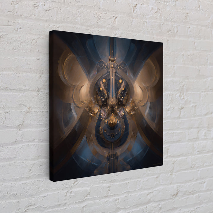 Album Cover Abstract Without Readable Text Framed Canvas Print, Recording Studio Art, Dtf Print, Studio Decor, Fine Art, Analog, RSA-1x1-46