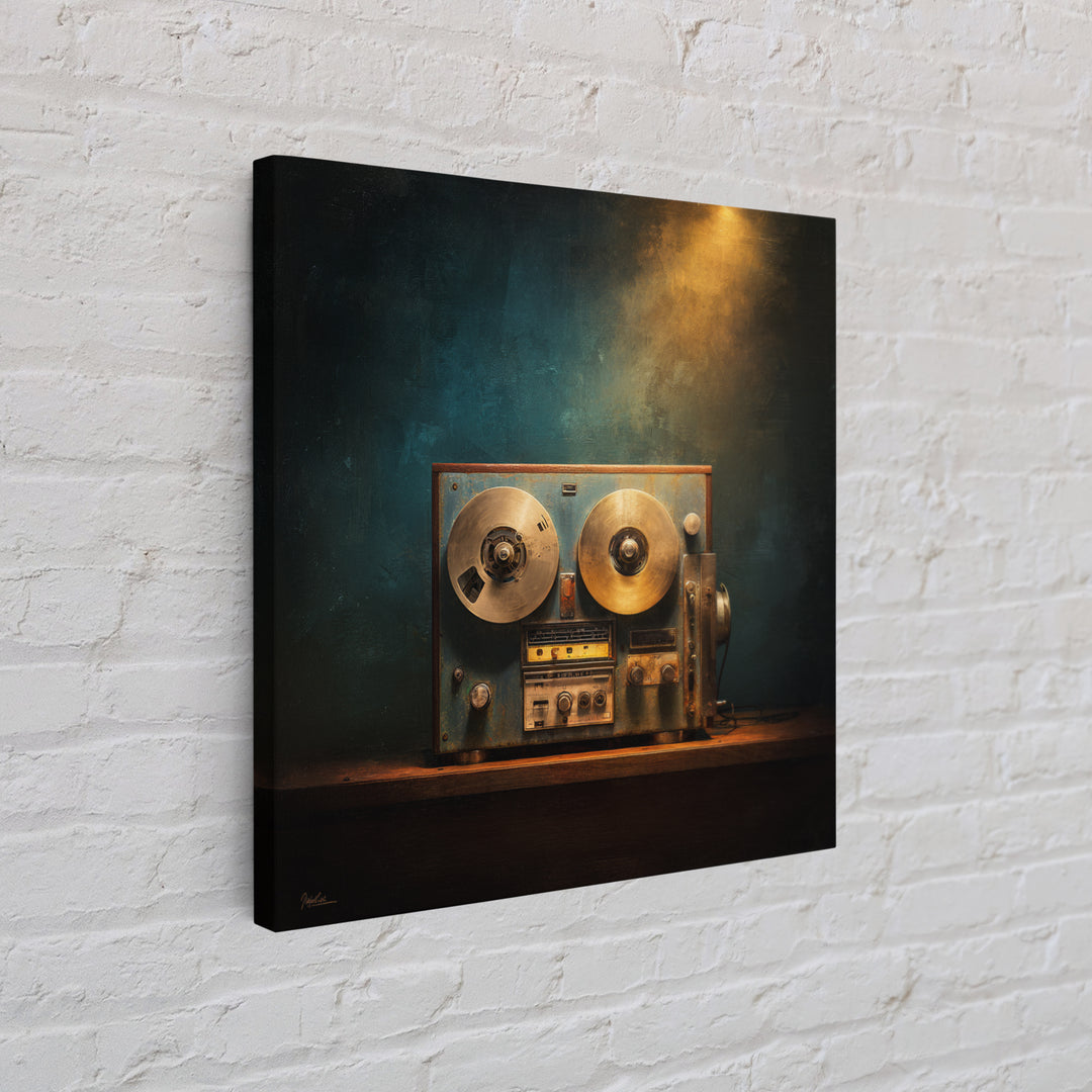 Reel to Reel Tape Machine Canvas Print, Recording Studio Art, Youtube Studio Decor, Studio Decor, Analog, Neutral Decor, RSA-1x1-50