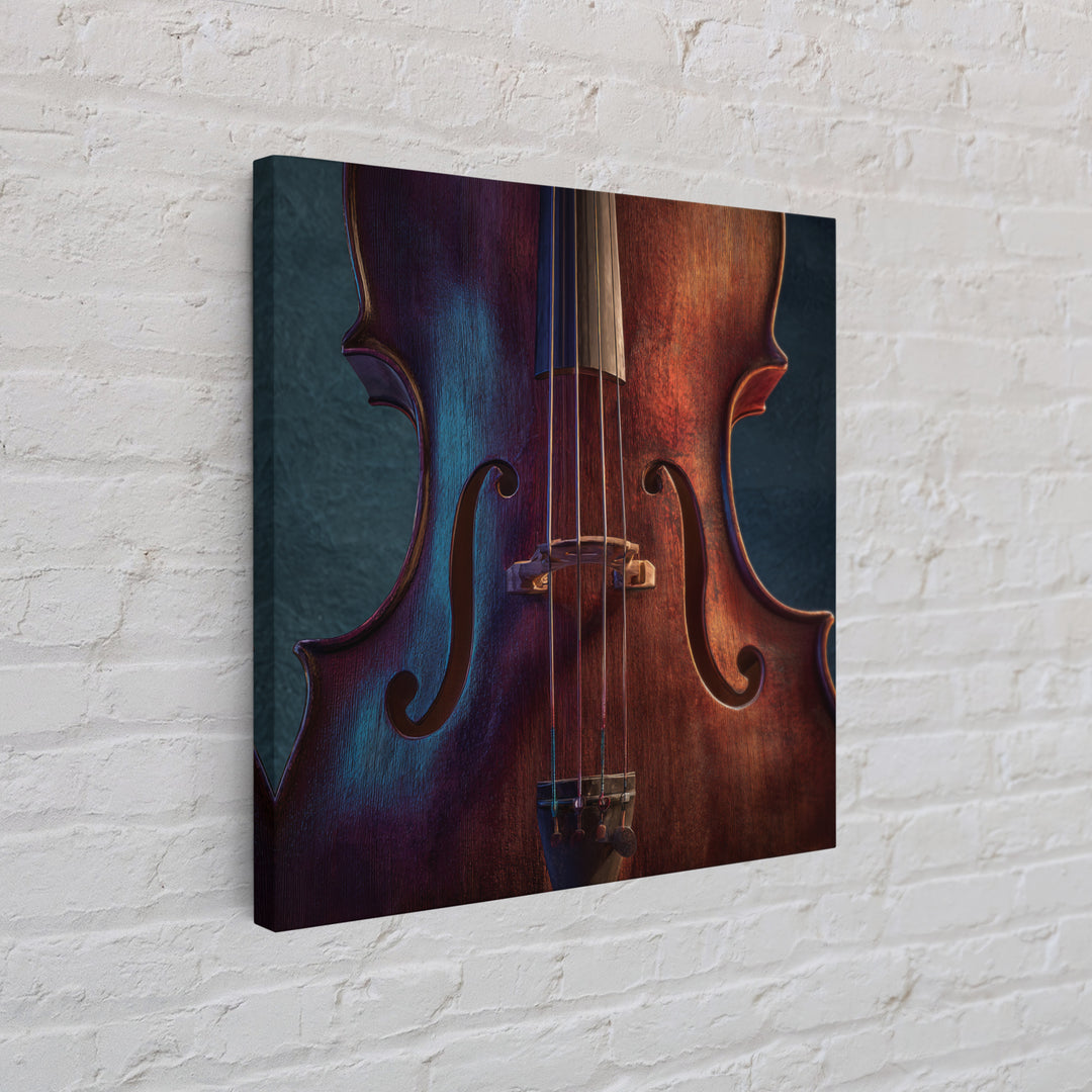 Cello Curve Closeup Framed Canvas Print, Recording Studio Art, Headphones Poster, Studio Decor, Analog, Fine Art Print, RSA-1x1-68