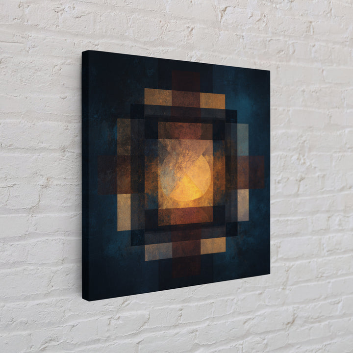 Album Cover Abstract Without Readable Text Framed Canvas Print, Recording Studio Art, Dtf Print, Studio Decor, Fine Art, Analog, RSA-1x1-70