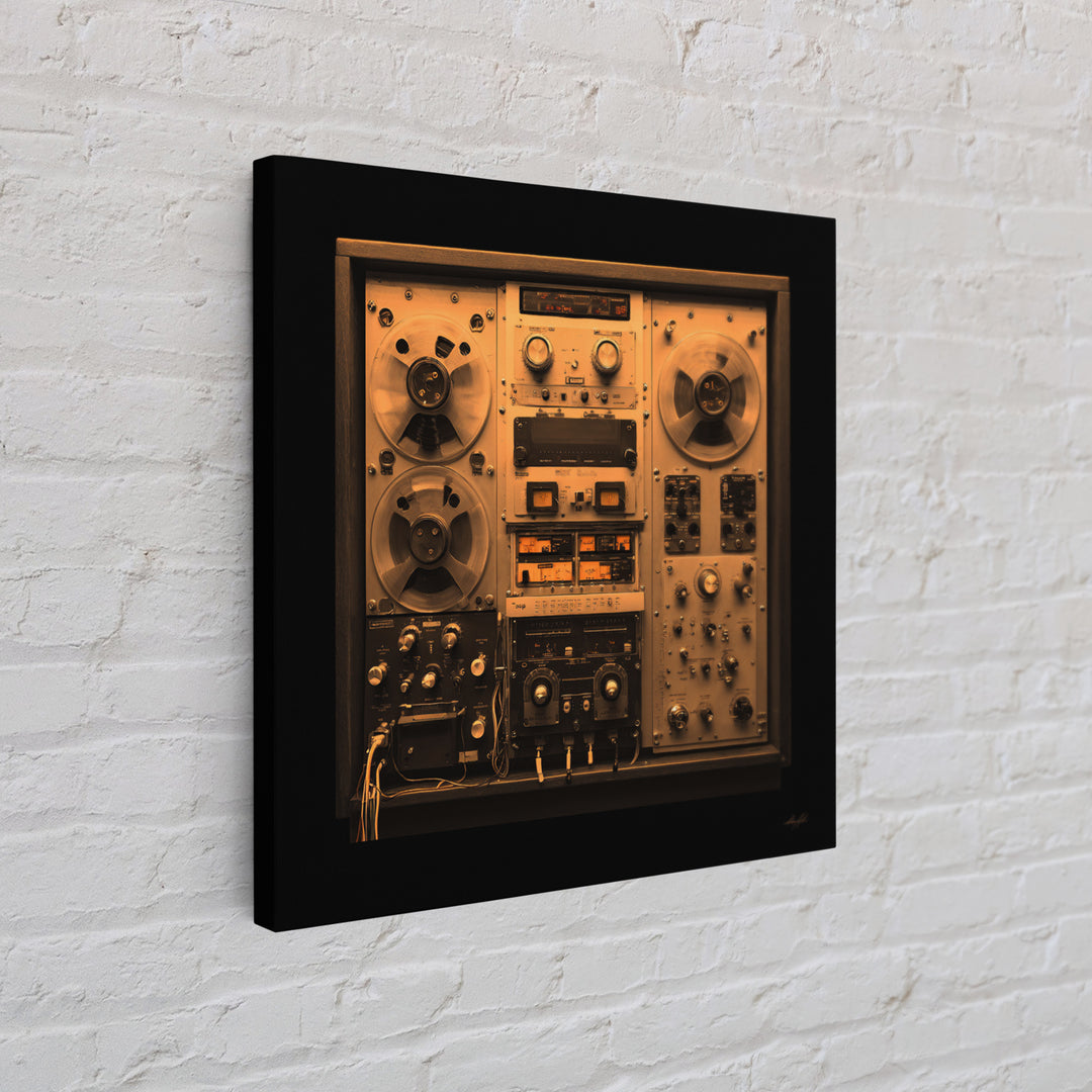 Reel to Reel Tape Machine Framed Canvas Print, Recording Studio Art, Studio Wall Art, Studio Decor, Fine Art, Analog, RSA-1x1-74