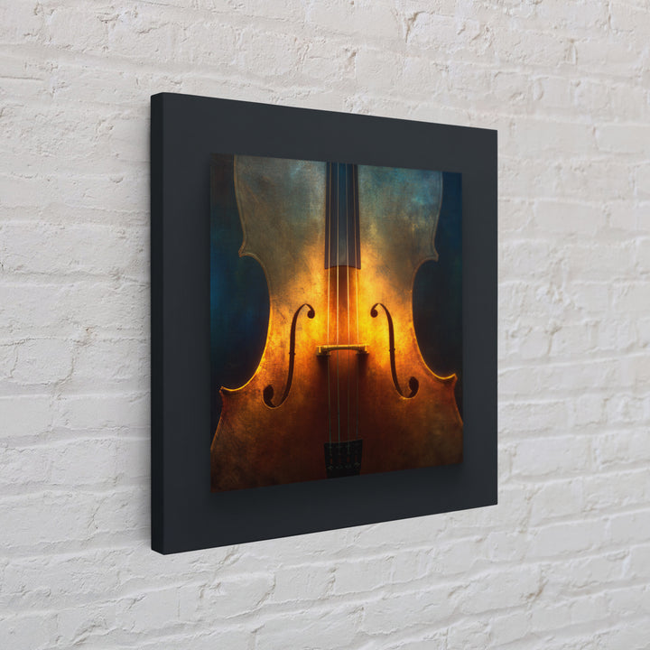 Cello Curve Closeup Canvas Print, Recording Studio Art, Music Room Decor, Studio Decor, Fine Art, Analog, Textured Painting, RSA-1x1-92