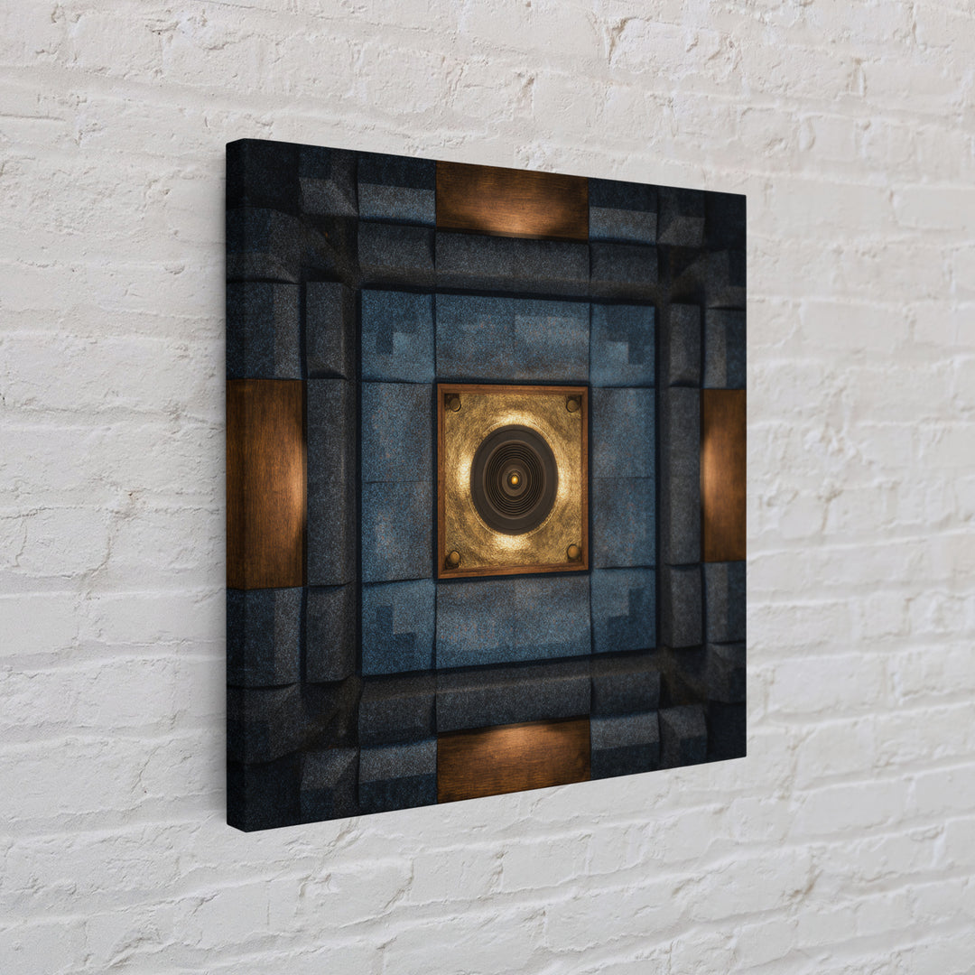 Sound Booth Foam Pattern Transformed into Design Canvas Print, Recording Studio Art, Printable Wall Art, Studio Decor, Analog, RSA-1x1-96