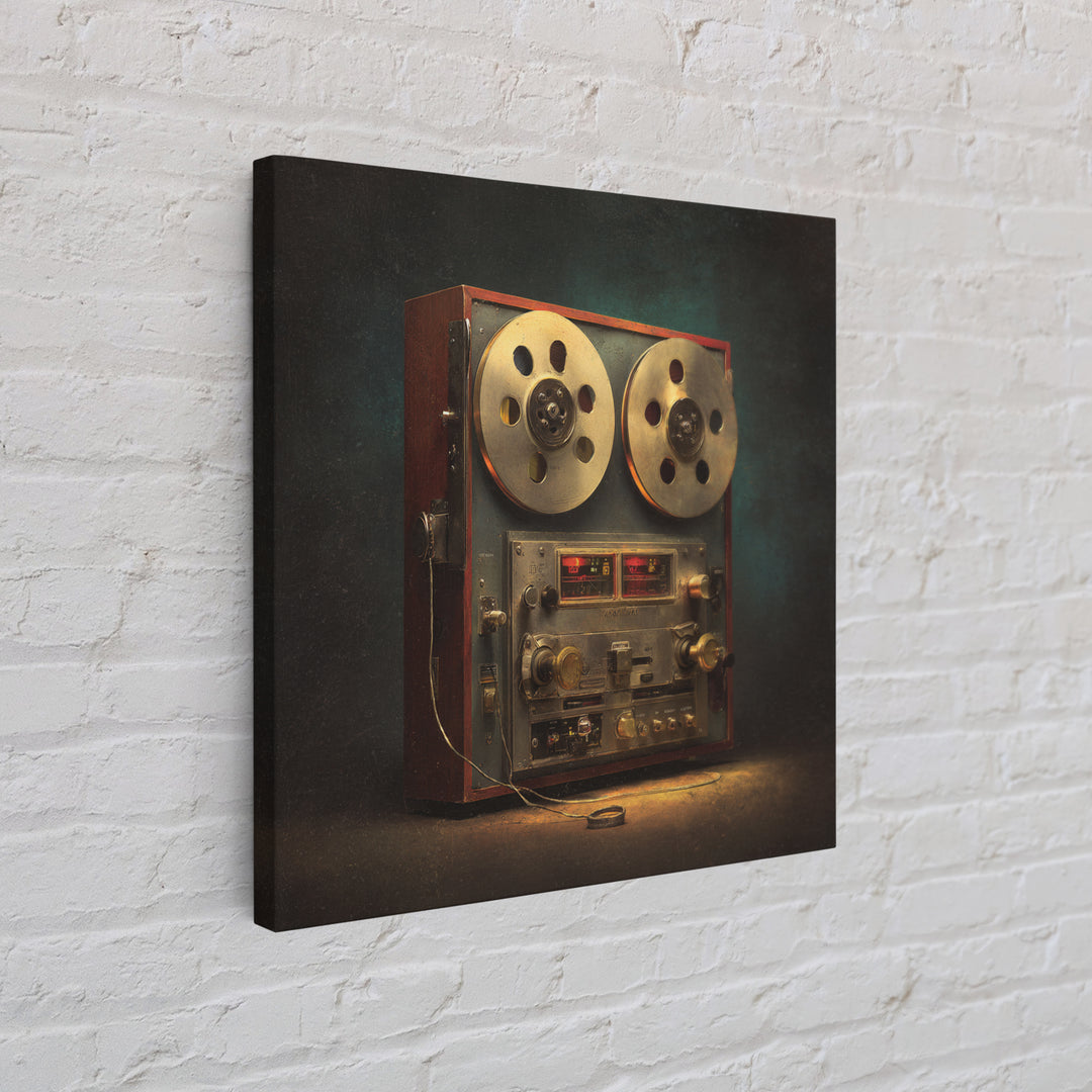 Reel to Reel Tape Machine Canvas Print, Recording Studio Art, Gallery Decor, Studio Decor, Fine Art, Analog, Contemporary Art, RSA-1x1-98
