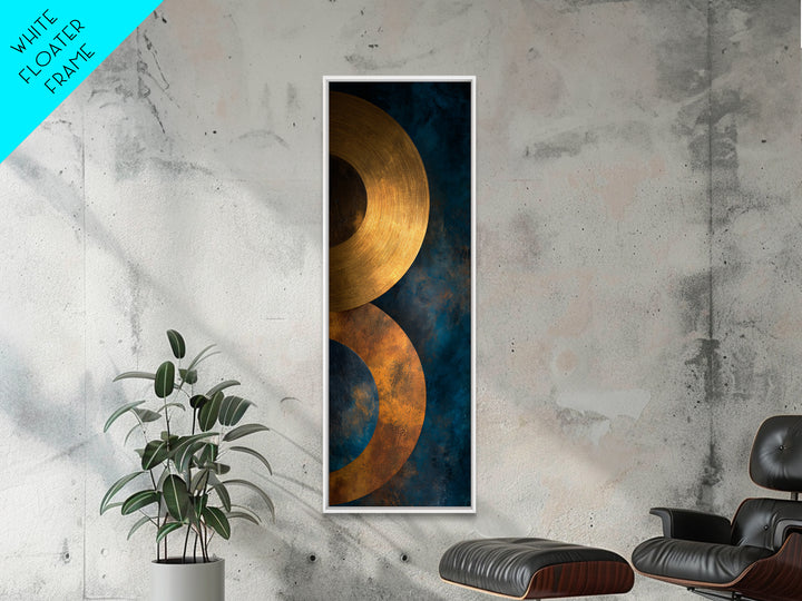 Vinyl Groove Closeup as Circular Abstract Canvas Print, Recording Studio Art, Downloadable Print, Studio Decor, Analog, RSA-1x3-50