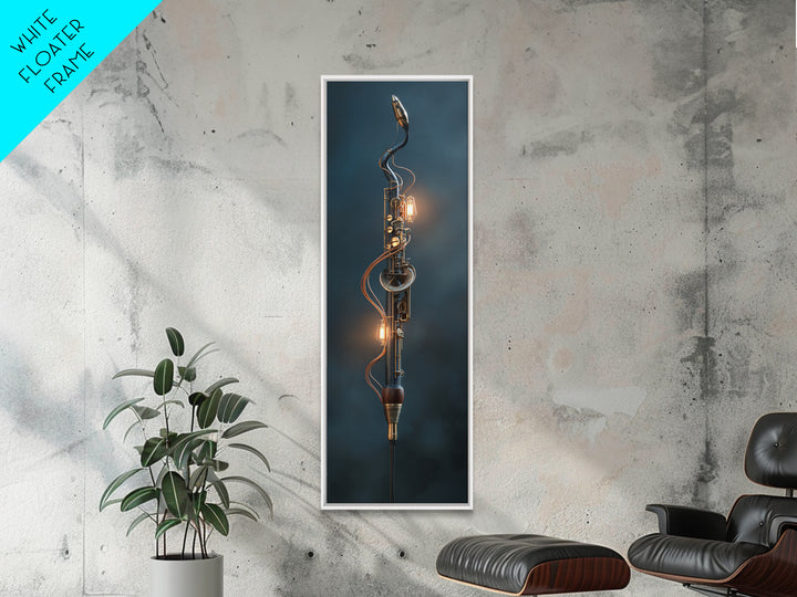 Microphone Cable Forming Elegant Line Art Canvas Print, Recording Studio Art, Studio Wall Art, Studio Decor, Abstract Art, RSA-1x3-9