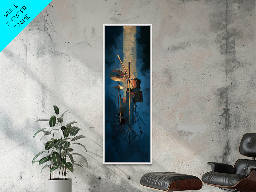 Drumsticks Crossed over Snare Drum Canvas Print, Recording Studio Art, Guitar Wall Art, Studio Decor, Fine Art, Analog, RSA-1x3-94