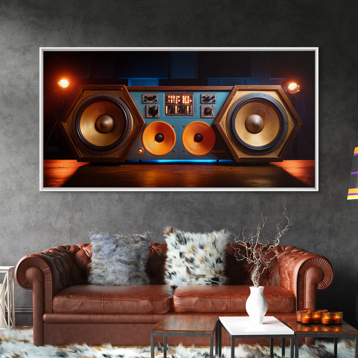 Studio Monitor Speakers as Bold Geometric Forms Canvas Print, Recording Studio Art, Printable Art, Studio Decor, Analog, RSA-2x1-56