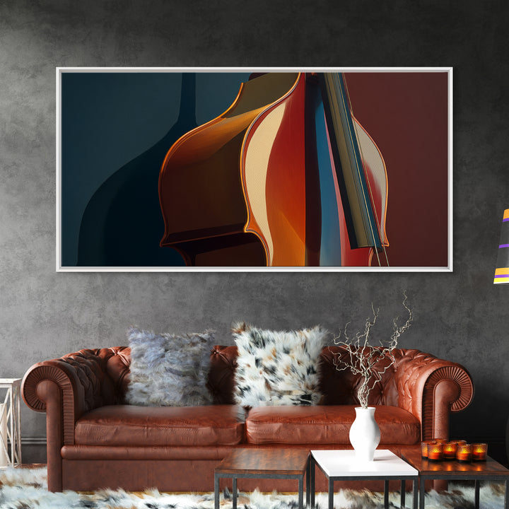 Cello Curve Closeup Framed Canvas Print, Recording Studio Art, Digital Download Art, Studio Decor, Analog, Downloadable Print, RSA-2x1-88