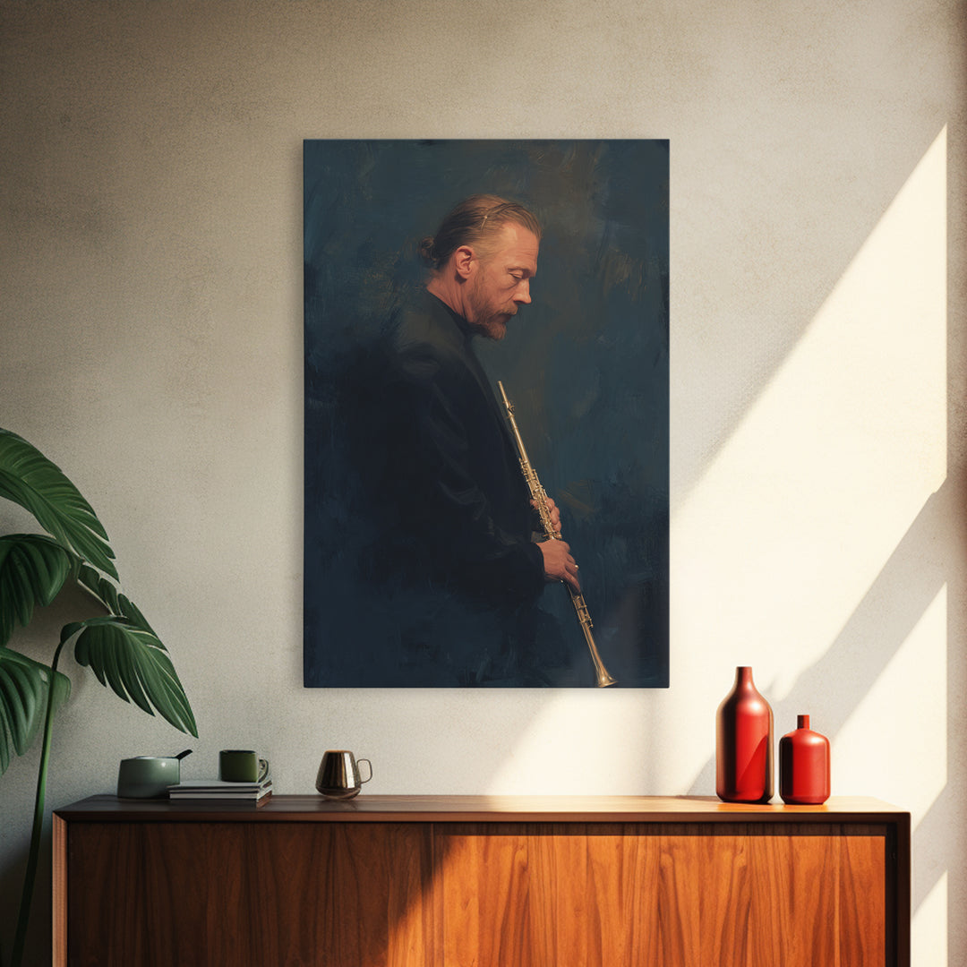 Conductor Baton and Sheet Shapes Without Text Framed Canvas Print, Recording Studio Art, Home Decor, Studio Decor, Analog, RSA-2x3-26