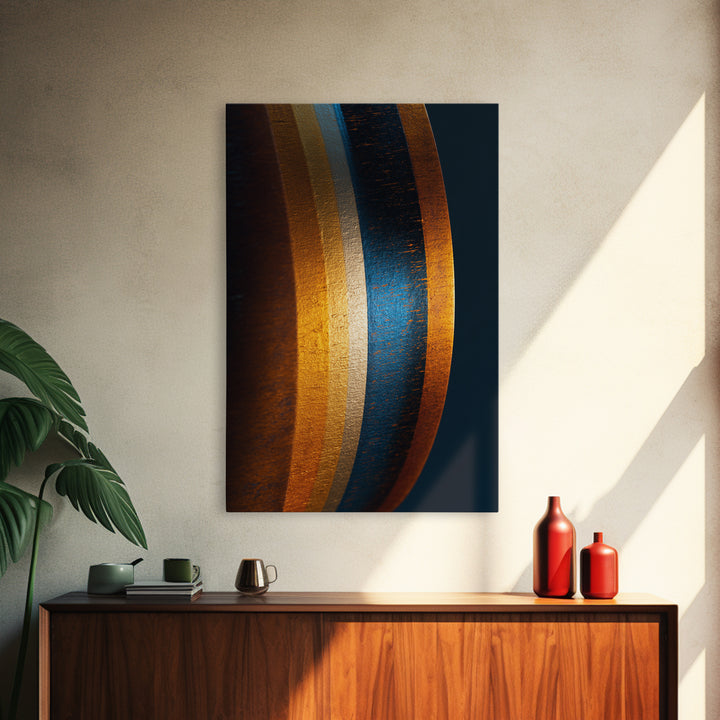 Vinyl Groove Closeup as Circular Abstract Framed Canvas Print, Recording Studio Art, Statement Artwork, Studio Decor, Analog, RSA-2x3-46