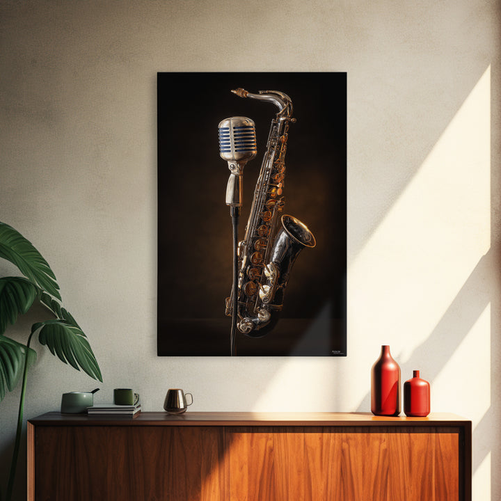 Microphone Cable Forming Elegant Line Art Canvas Print, Recording Studio Art, Luxury Decor, Studio Decor, Abstract Art, Analog, RSA-2x3-5