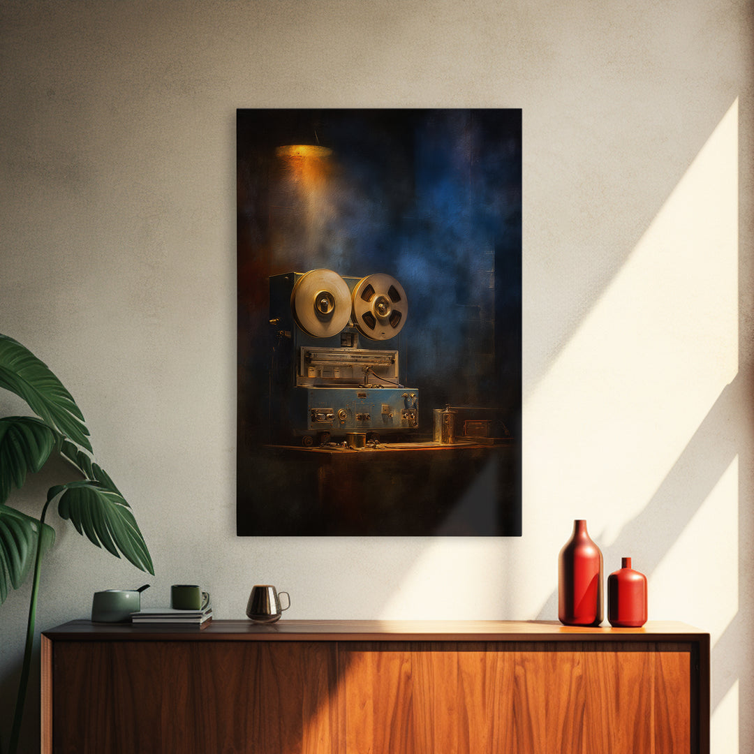 Reel to Reel Tape Machine Canvas Print, Recording Studio Art, Contemporary Art, Studio Decor, Analog, Digital Download Art, RSA-2x3-82