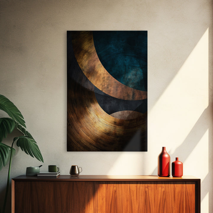 Vinyl Groove Closeup as Circular Abstract Canvas Print, Recording Studio Art, Printable Wall Art, Studio Decor, Analog, RSA-2x3-94