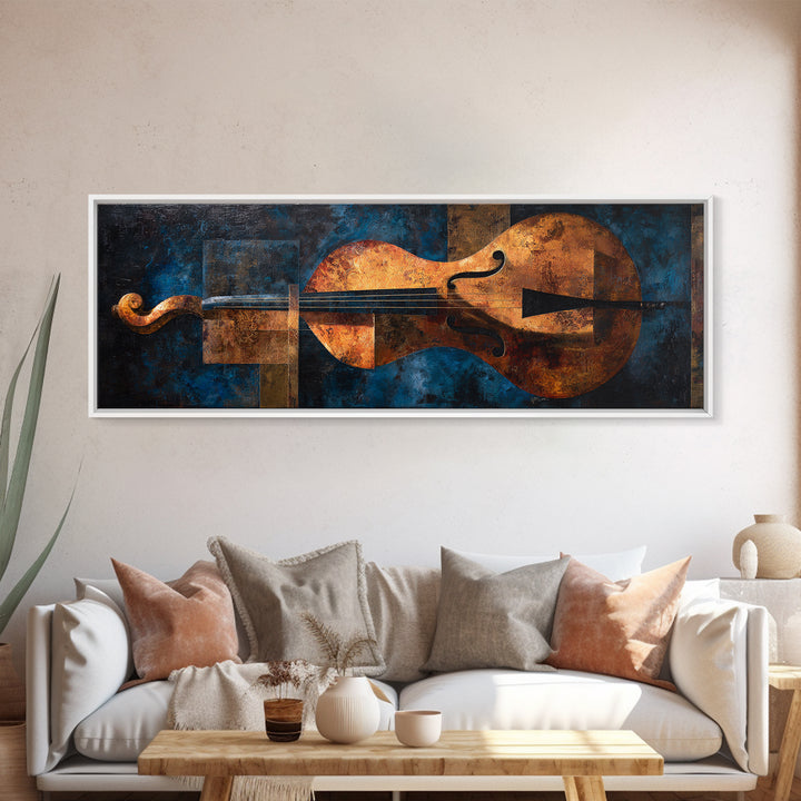 Cello Curve Closeup Framed Canvas Print, Recording Studio Art, Wall Decor, Studio Decor, Fine Art, Analog, Music Art, RSA-3x1-84