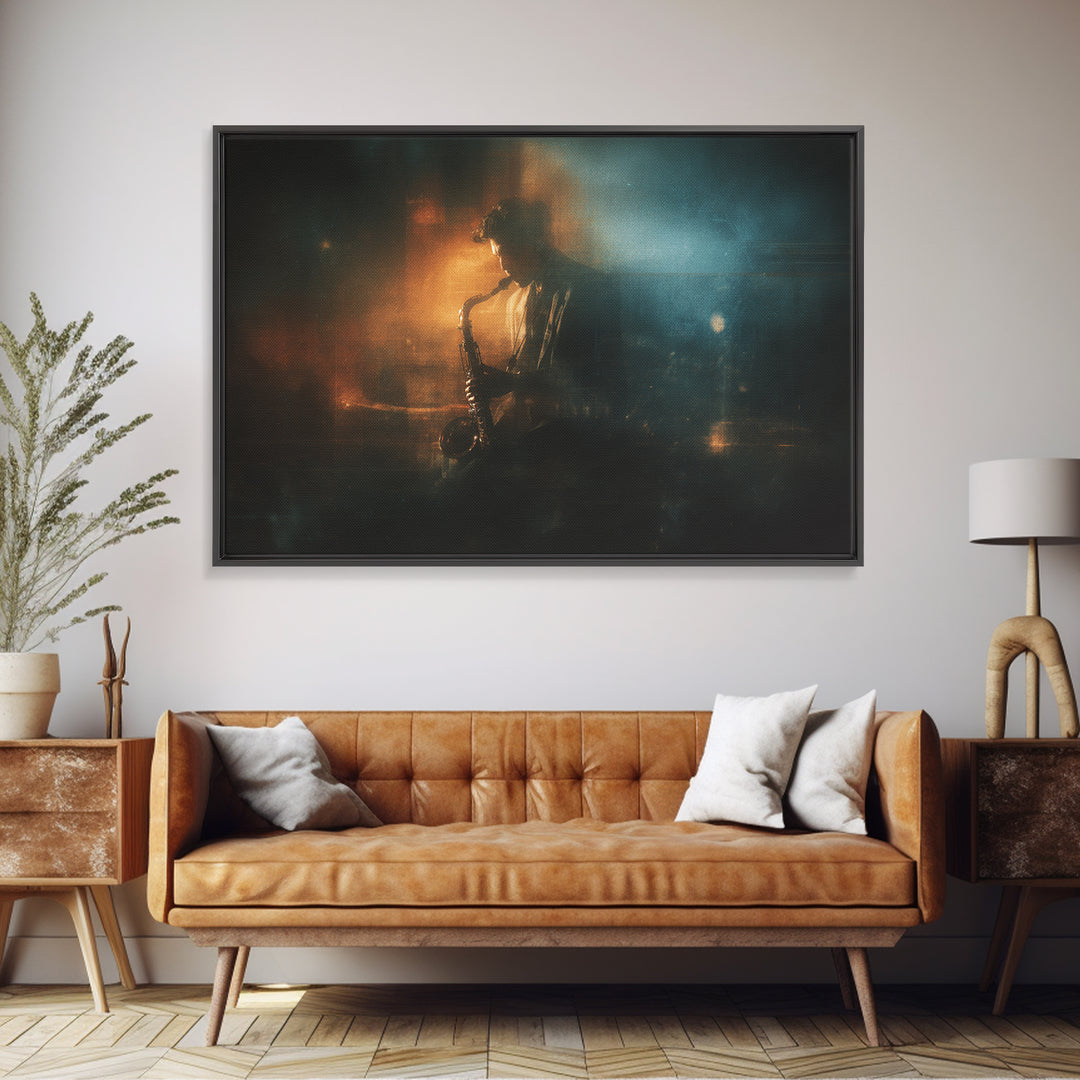 Album Cover Abstract Without Readable Text Canvas Print, Recording Studio Art, Minimalist Decor, Studio Decor, Analog, RSA-3x2-2