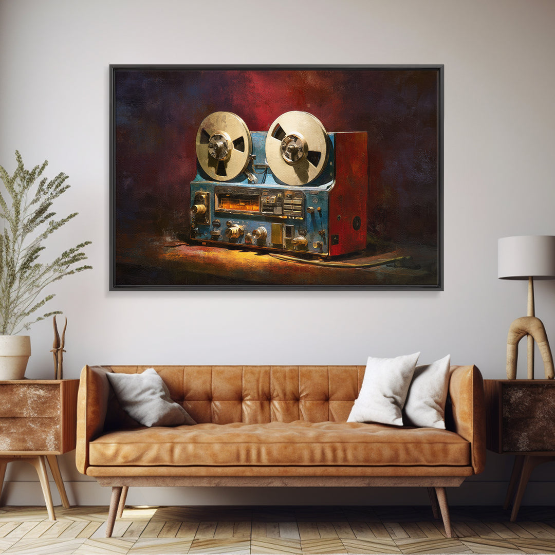 Reel to Reel Tape Machine Canvas Print, Recording Studio Art, Music Wall Art, Studio Decor, Fine Art, Analog, Musician Posters, RSA-3x2-30