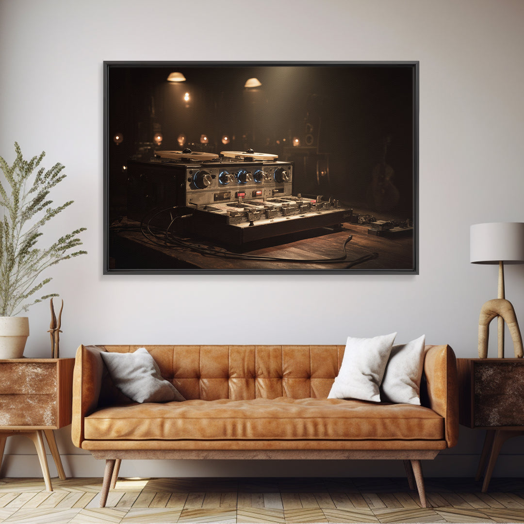 Reel to Reel Tape Machine Canvas Print, Recording Studio Art, Music Wall Art, Studio Decor, Fine Art, Analog, Musician Posters, RSA-3x2-54
