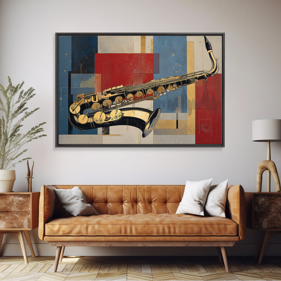 Soundwave Abstract with Black and Gold Lines Framed Canvas Print, Recording Studio Art, Boho Decor, Studio Decor, Abstract Art, RSA-3x2-55
