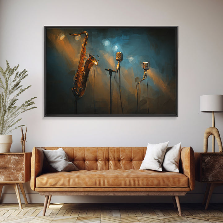 Microphone Cable Forming Elegant Line Art Canvas Print, Recording Studio Art, Headphones Poster, Studio Decor, Analog, RSA-3x2-97