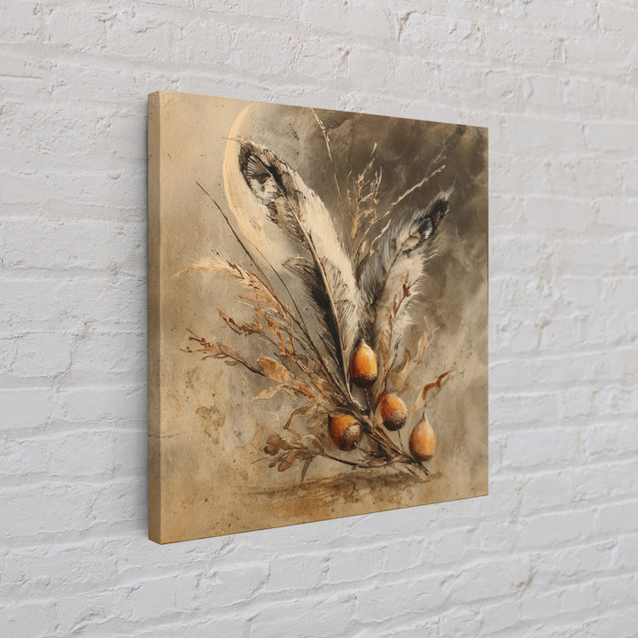 Buffalo Portrait with Western Texture Framed Canvas Print, Rustic Art, Farmhouse Wall Art, Farmhouse Decor, Fine Art, Rustic, RUS-1x1-70