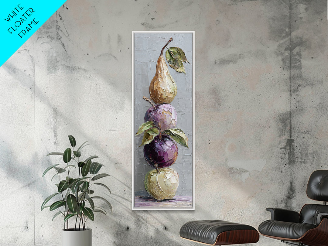 Rustic Pear and Apple Still Life Canvas Print, Rustic Art, Printable Art, Farmhouse Decor, Fine Art, Rustic, Farmhouse Wall Art, RUS-1x3-33