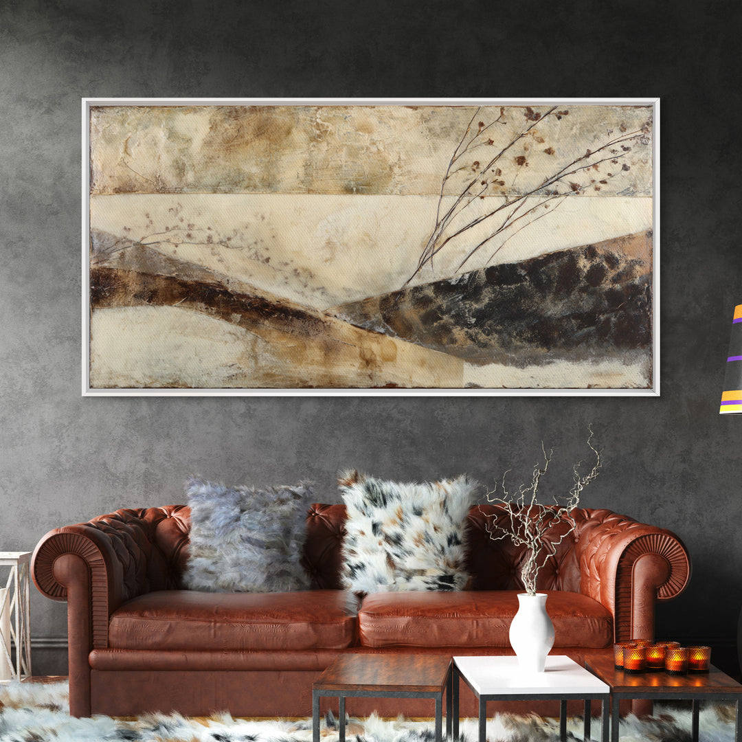 Trout Fishing Lure and River Stones Framed Canvas Print, Rustic Art, Luxury Decor, Farmhouse Decor, Fine Art, Rustic, RUS-2x1-10