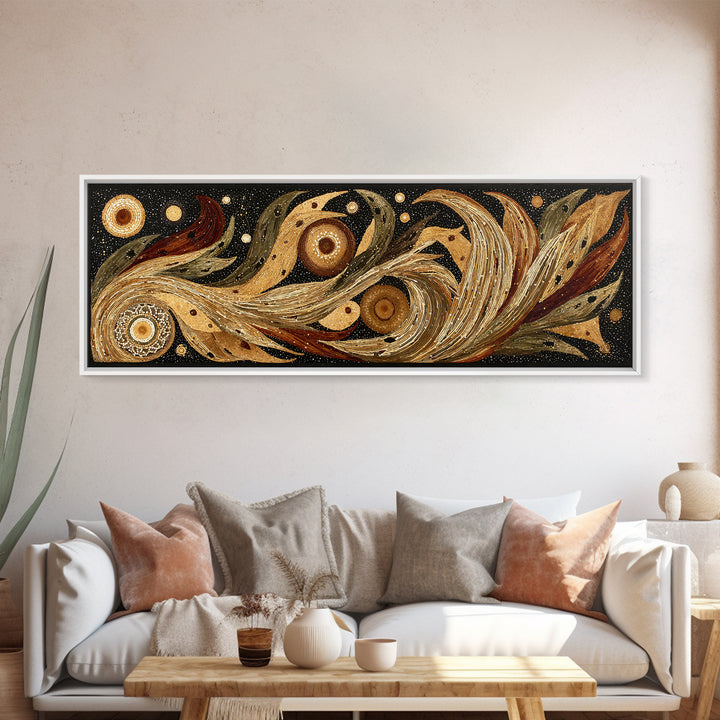 Rusty Horseshoe and Rope Composition Canvas Print, Rustic Art, Abstract Wall Art, Farmhouse Decor, Oil Painting, Rustic, RUS-3x1-29