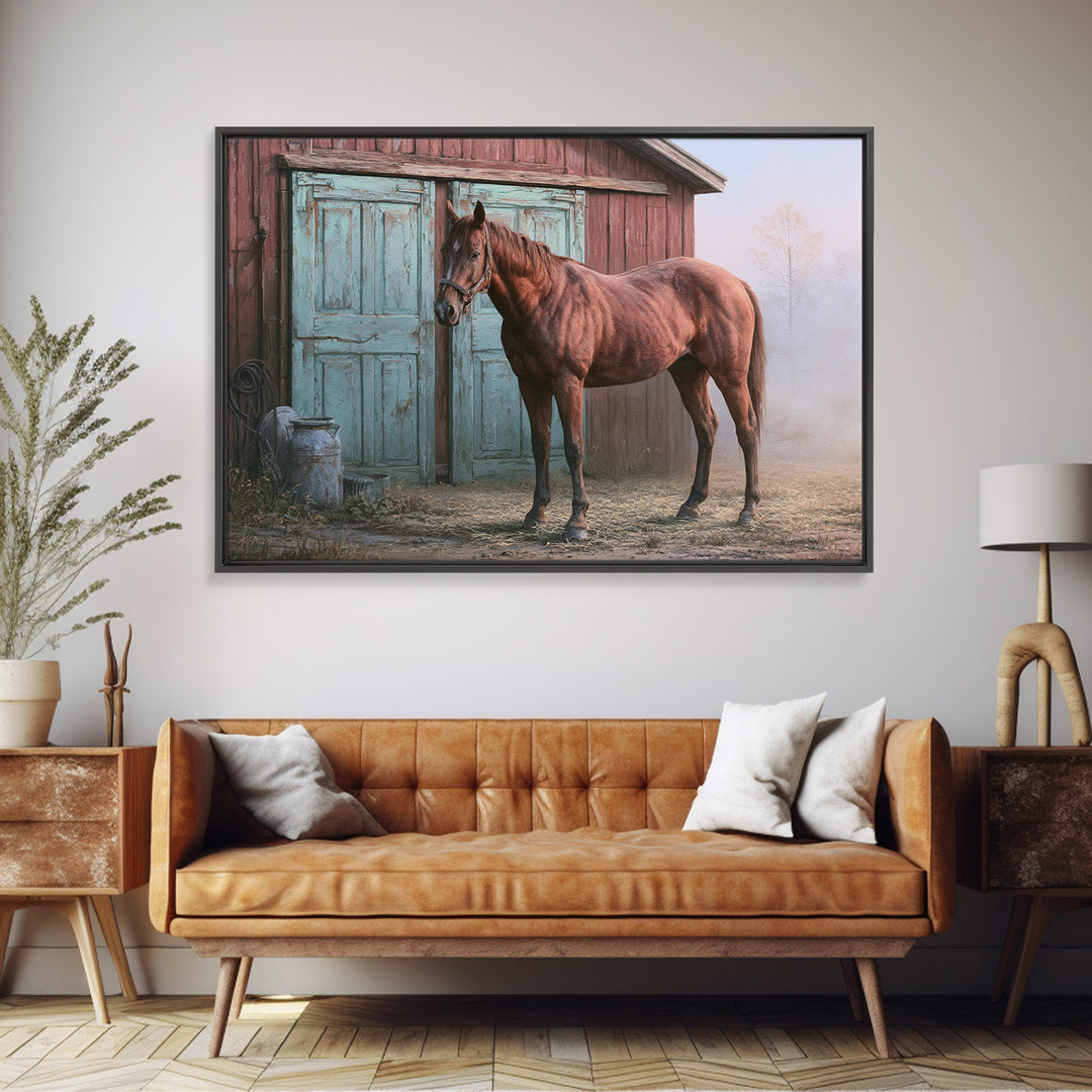 Brown Horse Portrait Canvas Print, Rustic Art, Modern Art, Farmhouse Decor, Fine Art, Rustic, Neutral Decor, Modern Decor, RUS-3x2-57