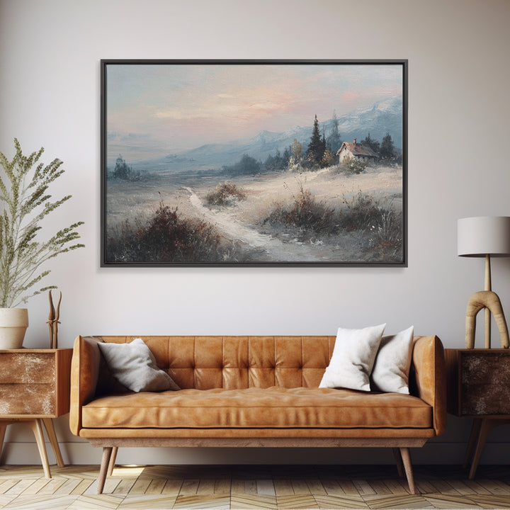 Rustic Pear and Apple Still Life Canvas Print, Rustic Art, Portrait Painting, Farmhouse Decor, Fine Art, Rustic, Boho Decor, RUS-3x2-73