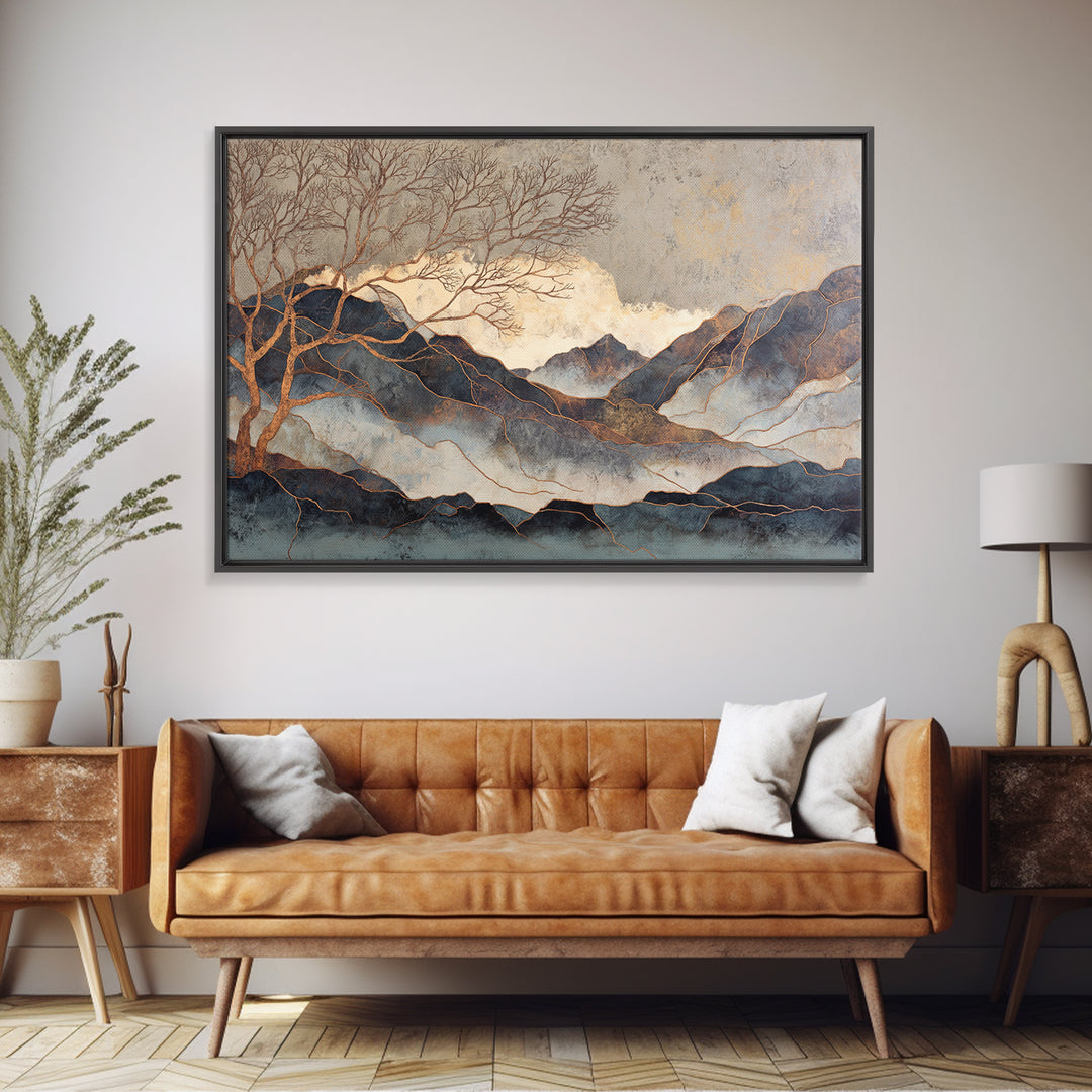 Trout Fishing Lure and River Stones Framed Canvas Print, Rustic Art, Wood Art, Farmhouse Decor, Fine Art, Rustic, Wall Decor, RUS-3x2-90