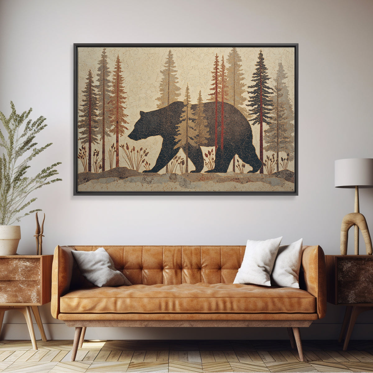 Buffalo Portrait with Western Texture Canvas Print, Rustic Art, Landscape Painting, Farmhouse Decor, Fine Art, Rustic, RUS-3x2-98